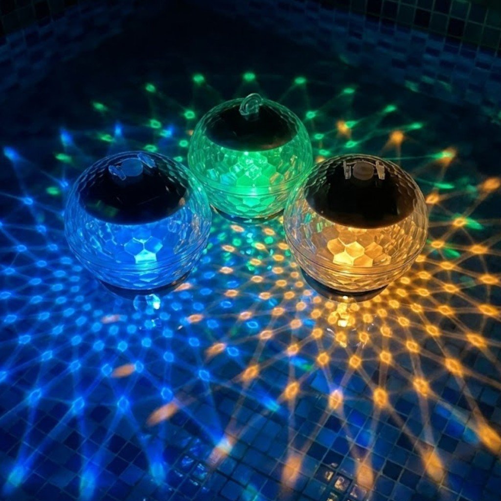 Solar Floating Pool Lights RGB Colour Changing - Waterproof LED Ball