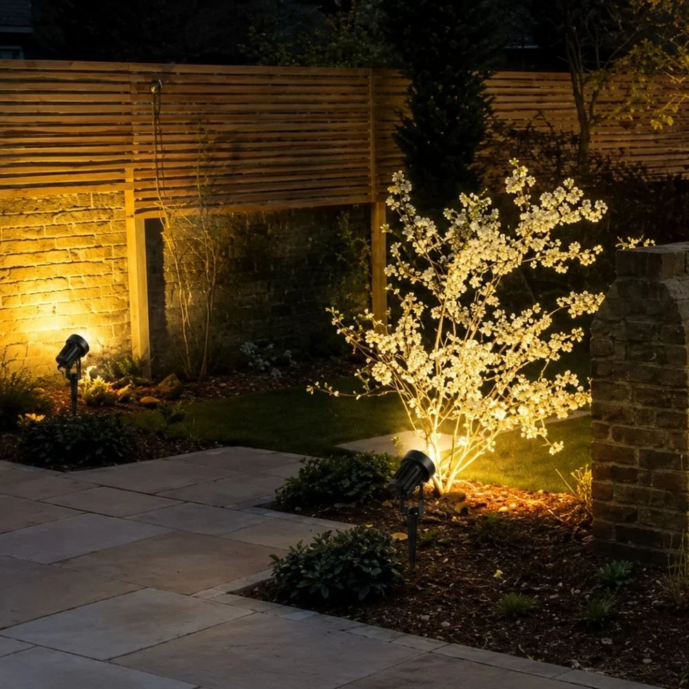 Solar Garden Spotlights - 4-Pack IP65 Waterproof LED Light - Tegulane Global