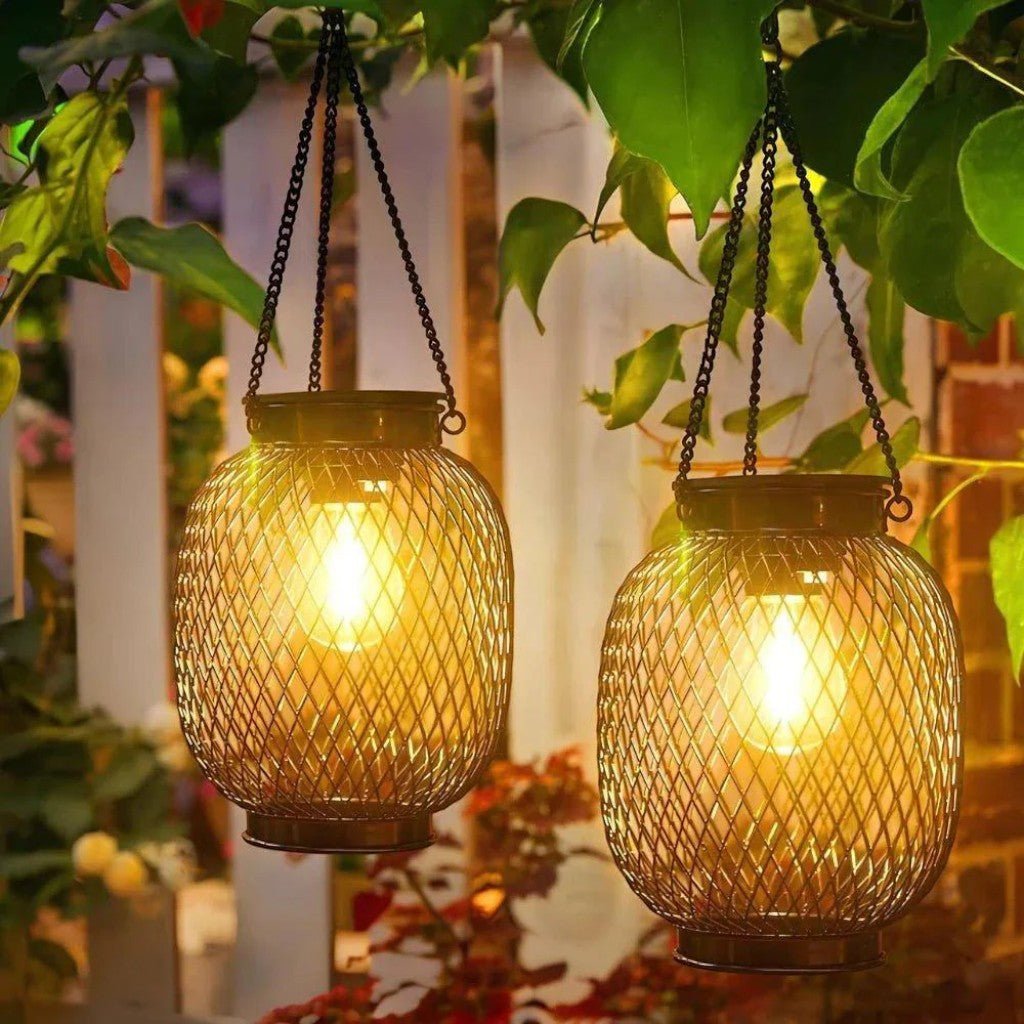 Solar Hanging Lantern Outdoor IP65 Waterproof Auto Sensor - Tegulane Global