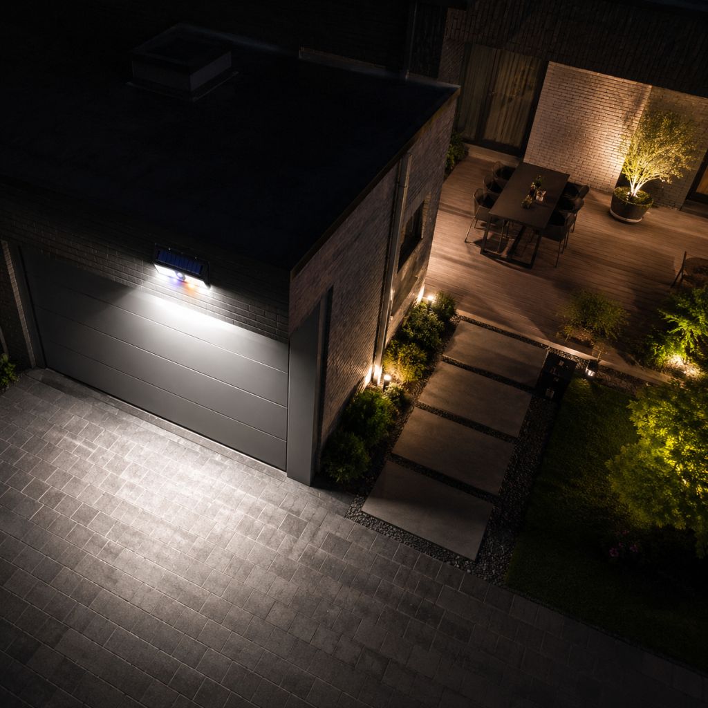 Solar Outdoor Wall Light LED PIR Motion Sensor IP65 - Tegulane Global