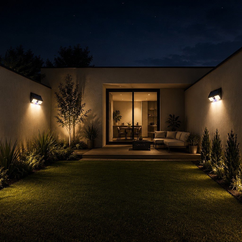 Solar Outdoor Wall Light LED PIR Motion Sensor IP65 - Tegulane Global