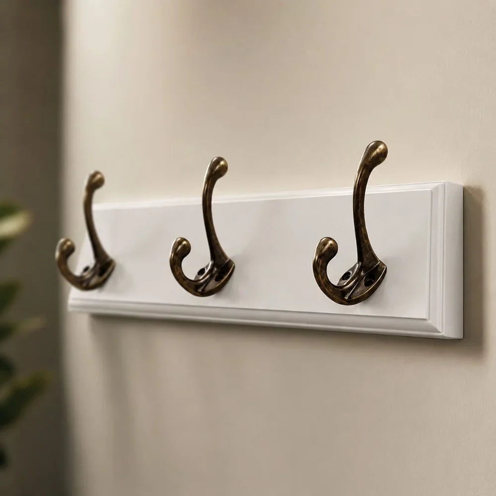 Solid Wood Wall Coats & Hats Rack with Hooks | Hallway Storage - Tegulane Global