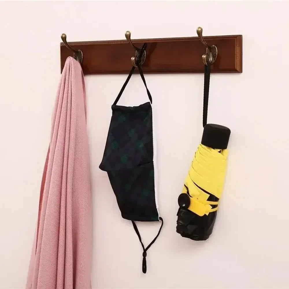 Solid Wood Wall Coats & Hats Rack with Hooks | Hallway Storage - Tegulane Global