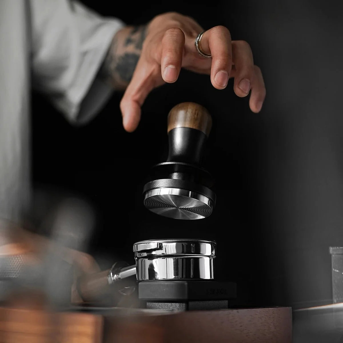 Spring Loaded MHW-3BOMBER Espresso Tamper - Tegulane Global