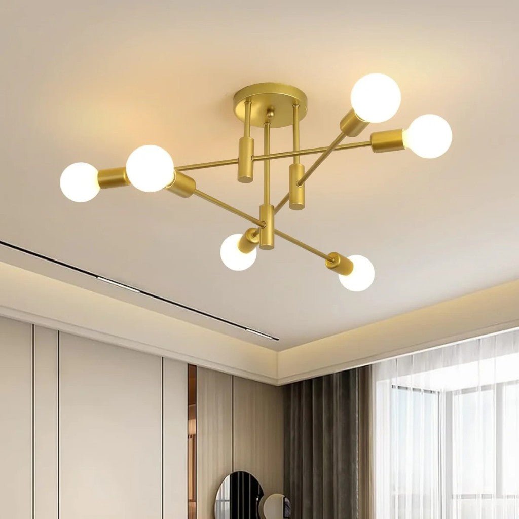 Sputnik Mid Century LED Ceiling Light - Tegulane Global