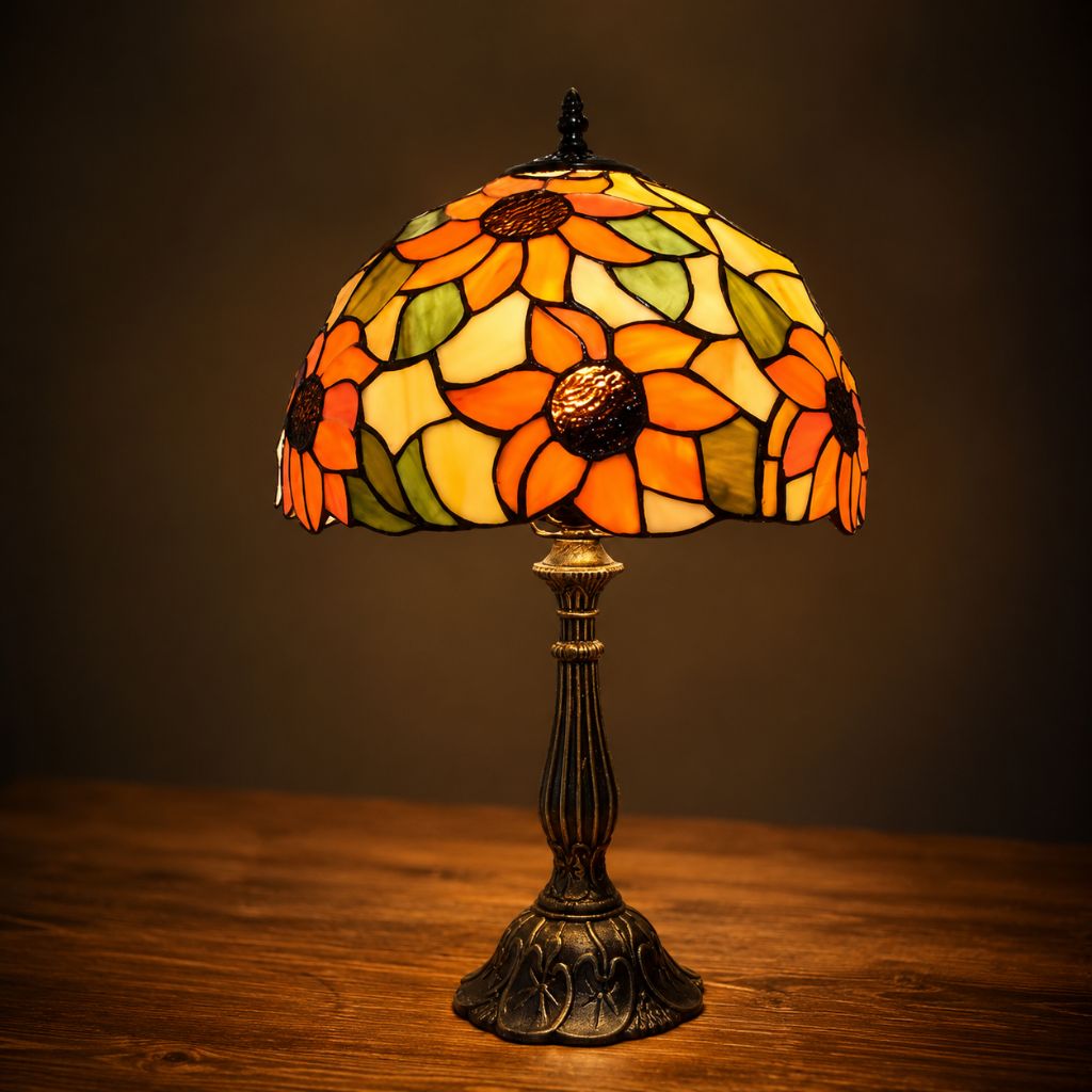 Stained Glass Colorful Desk Lamp - Tegulane Global