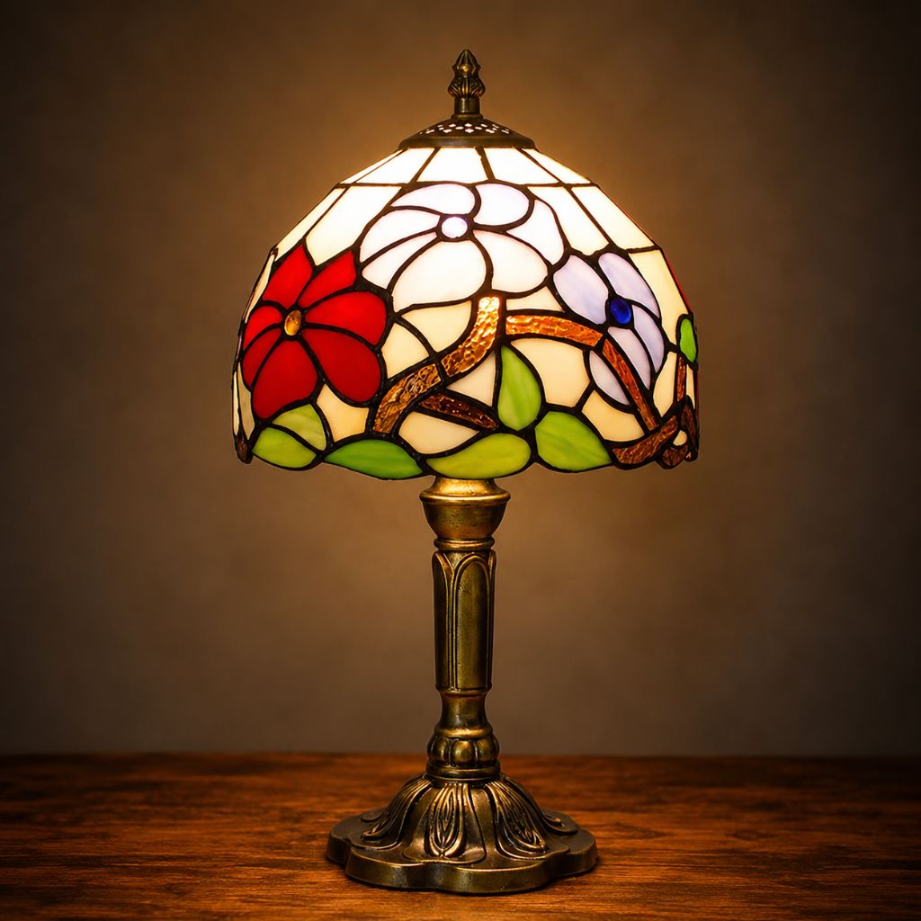 Stained Glass Colorful Desk Lamp - Tegulane Global