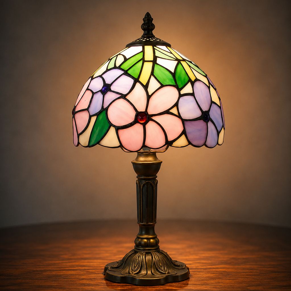 Stained Glass Colorful Desk Lamp - Tegulane Global
