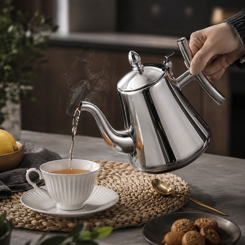 Stainless Steel Kettle with Built-in Filter