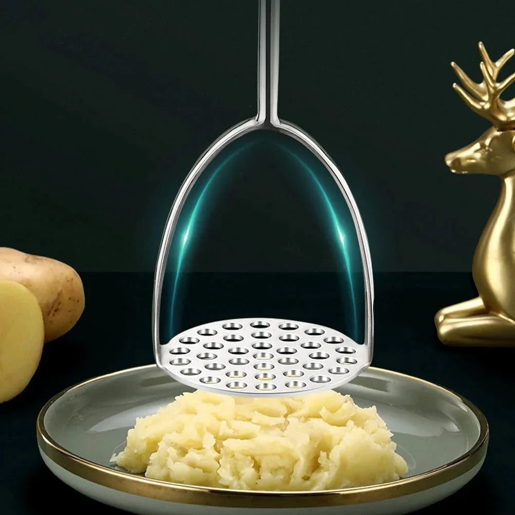Stainless Steel Potato Masher with Wooden Handles - Tegulane Global