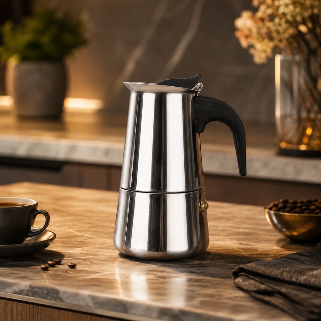 Stainless Steel Stovetop Italian Coffee Moka Pot - Tegulane Global