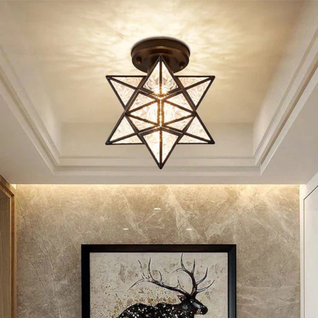StarLight Star-Shaped Semi Flush Mount Ceiling Light - Tegulane Global