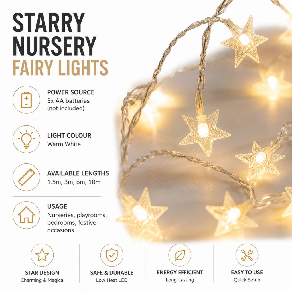 Starry Nursery Fairy Lights - Tegulane Global