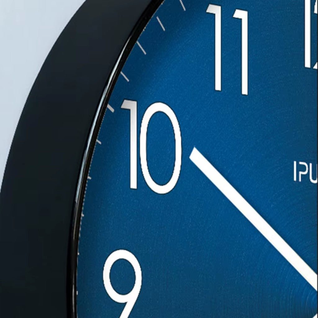 Stellar Blue Silent Quartz Modern Wall Clock - Tegulane Global