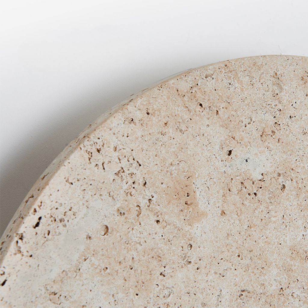 Stone-Inspired Round Wall Lamp - Tegulane Global