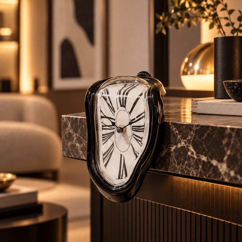 Surreal Melting Quartz Table Clock - Tegulane Global