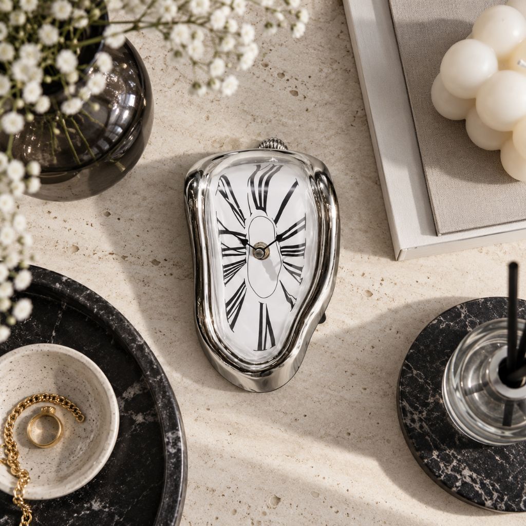 Surreal Melting Quartz Table Clock - Tegulane Global