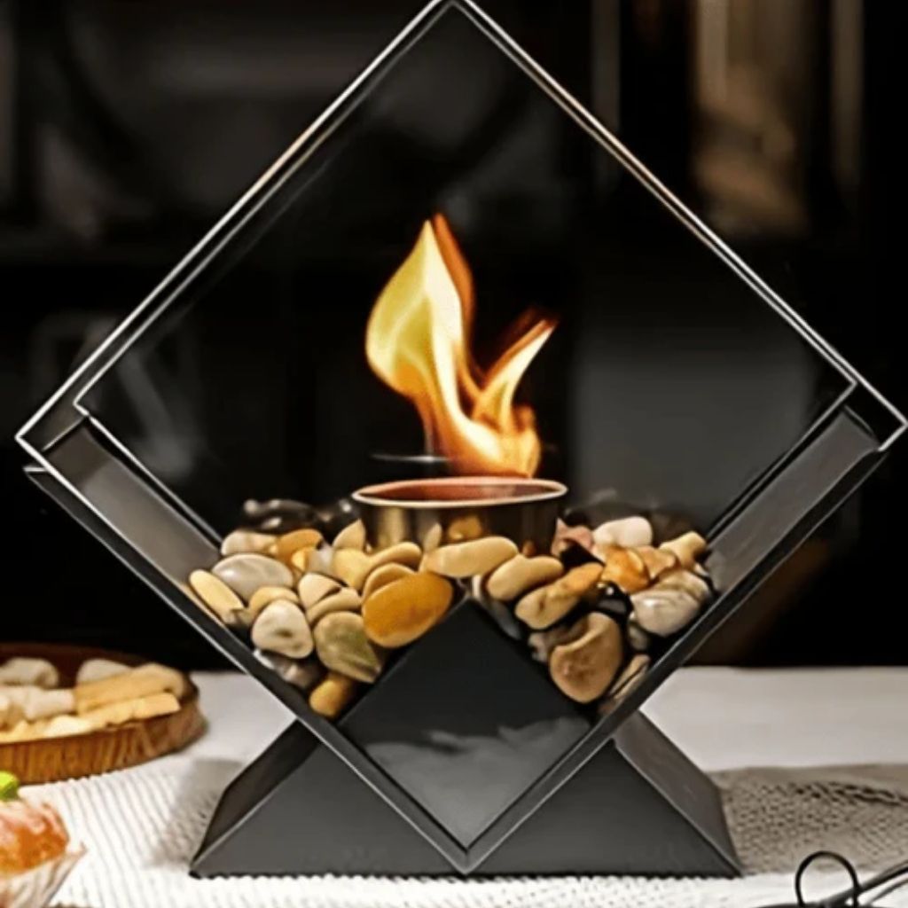 Tabletop Fire Pit Smoke-Free Nordic Glass - Tegulane Global