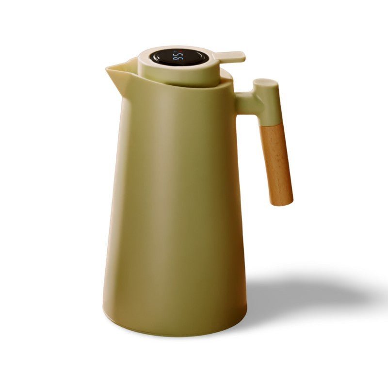 Thermal Jug with Temperature Display and Wooden Handle - Tegulane Global