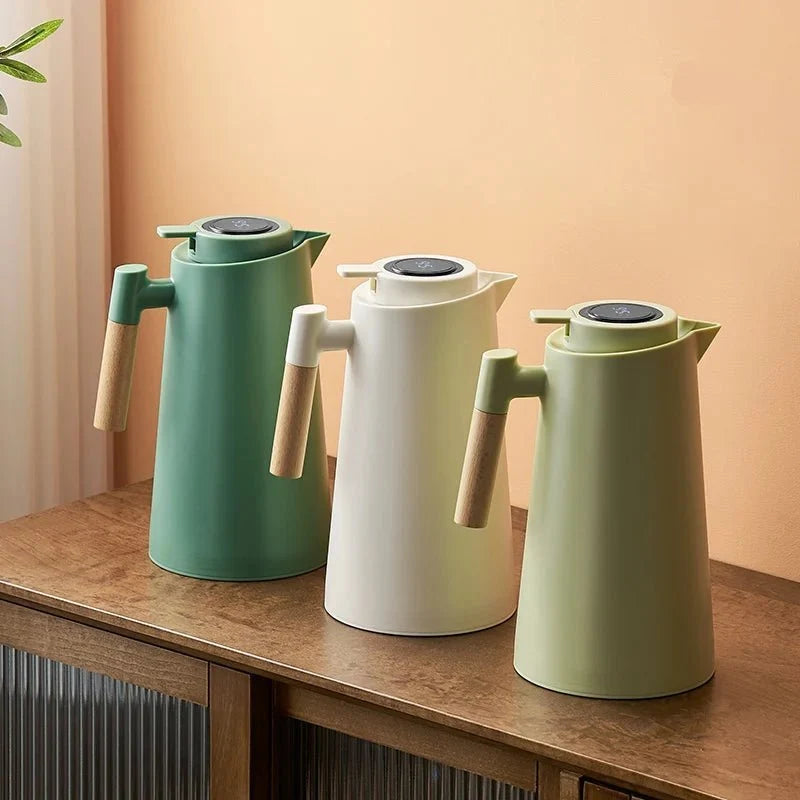 Thermal Jug with Temperature Display and Wooden Handle - Tegulane Global