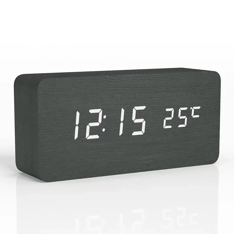 TimberTime - Natural Wooden LED Digital Alarm Clock - Tegulane Global