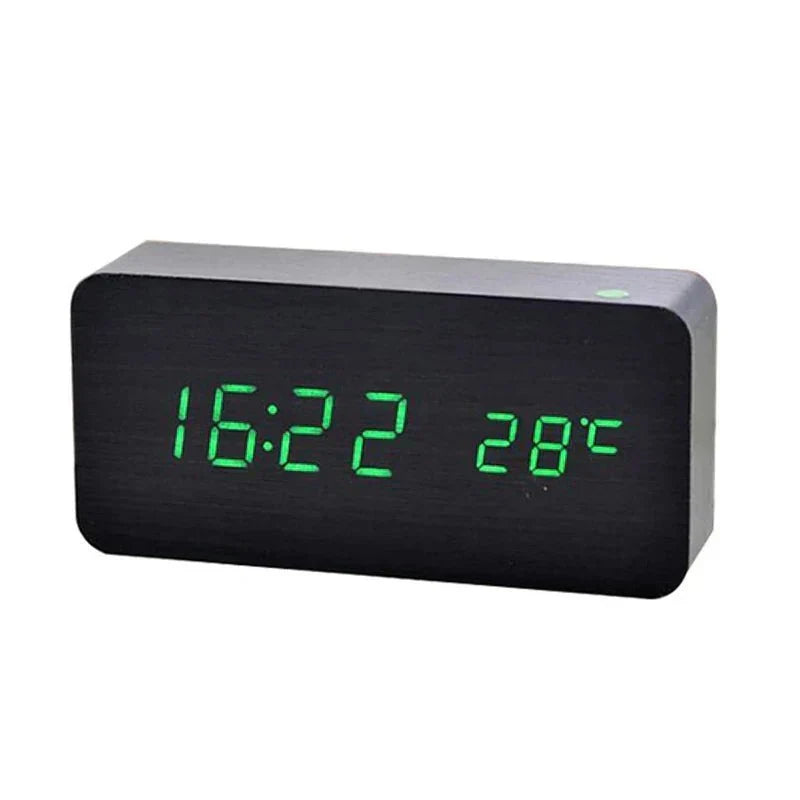 TimberTime - Natural Wooden LED Digital Alarm Clock - Tegulane Global