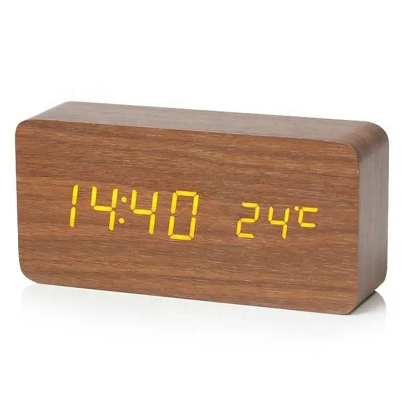 TimberTime - Natural Wooden LED Digital Alarm Clock - Tegulane Global