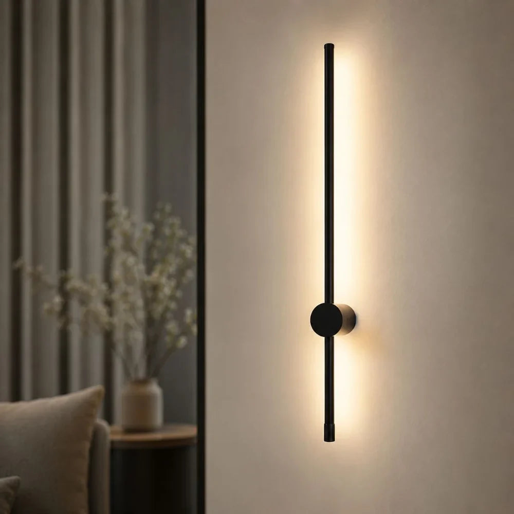 Touch Dimming LED Wall Sconce Black Aluminium 360 Arm - Tegulane Global