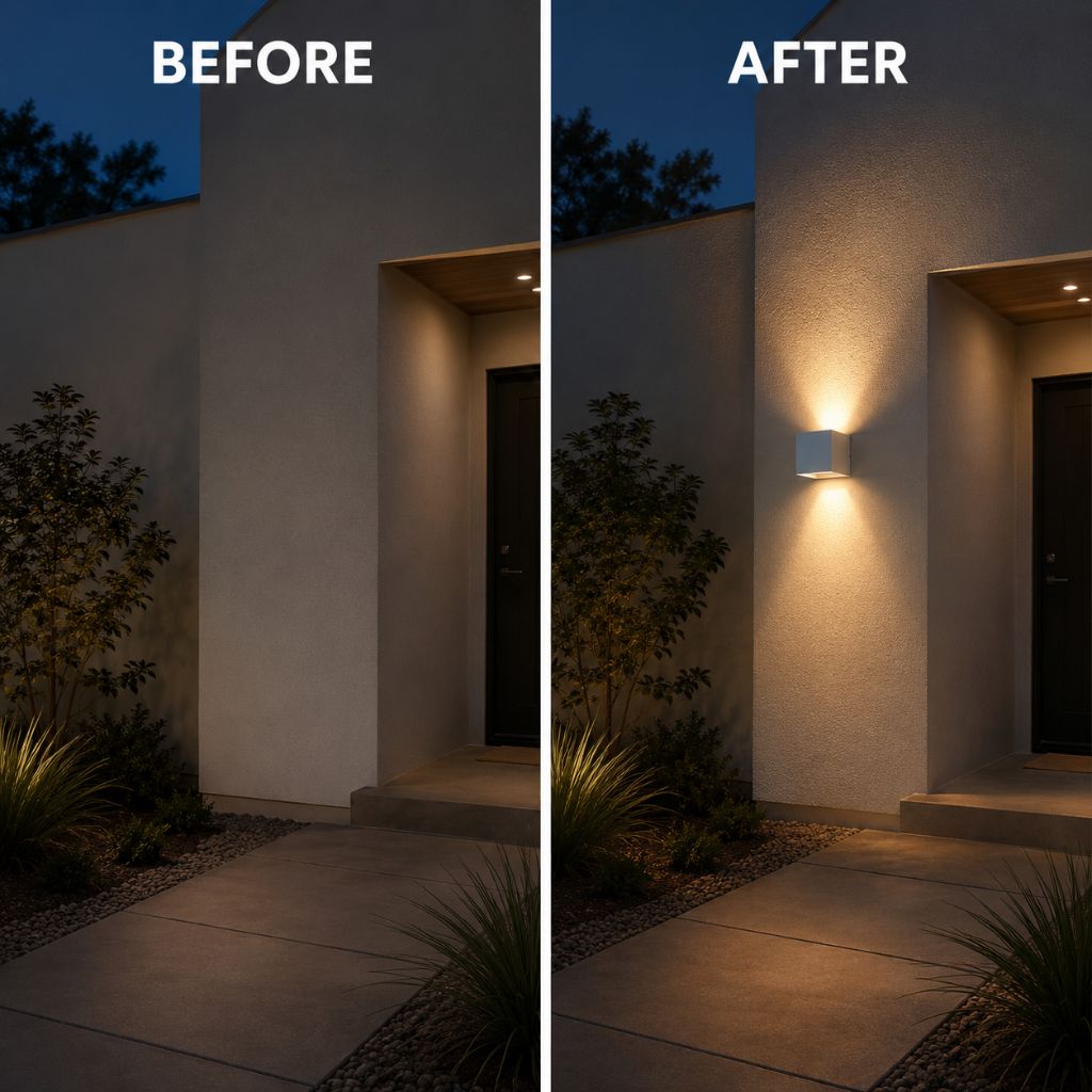 UrbanCube LED Outdoor Wall Lamp - Modern Cube Design & Weatherproof - Tegulane Global