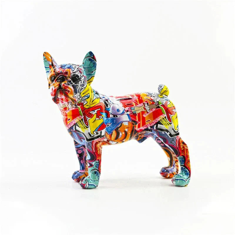Vibrant Graffiti French Bulldog Statue - Tegulane Global