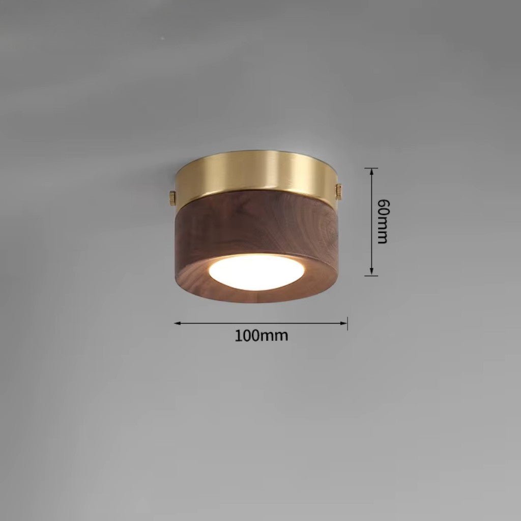 Walnut Wood LED Ceiling Spotlight - Tegulane Global