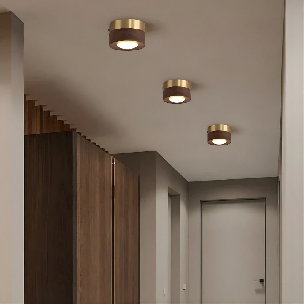 Walnut Wood LED Ceiling Spotlight - Tegulane Global