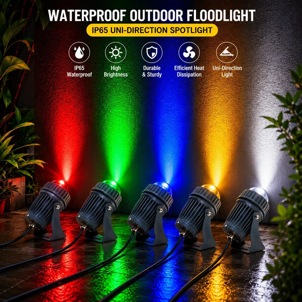 Waterproof Outdoor Floodlight IP65 Uni-Direction Spotlight - Tegulane Global