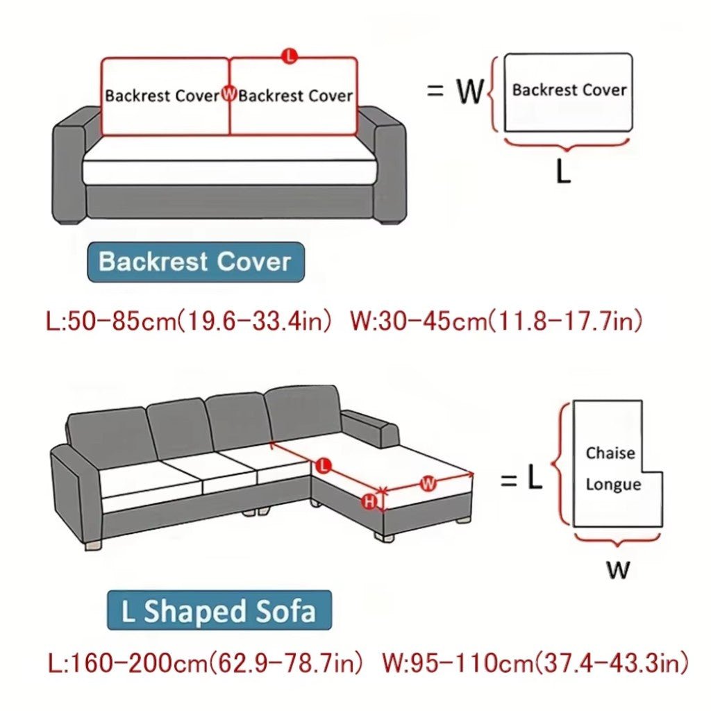 Waterproof Sofa Cushion Cover Stretch Chenille - Non-Slip Elastic Fit - Tegulane Global