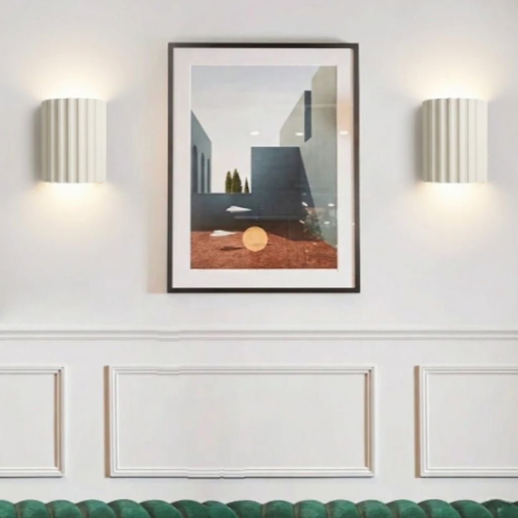 White Nordic Minimalist LED Wall Lamp - Macaron Resin