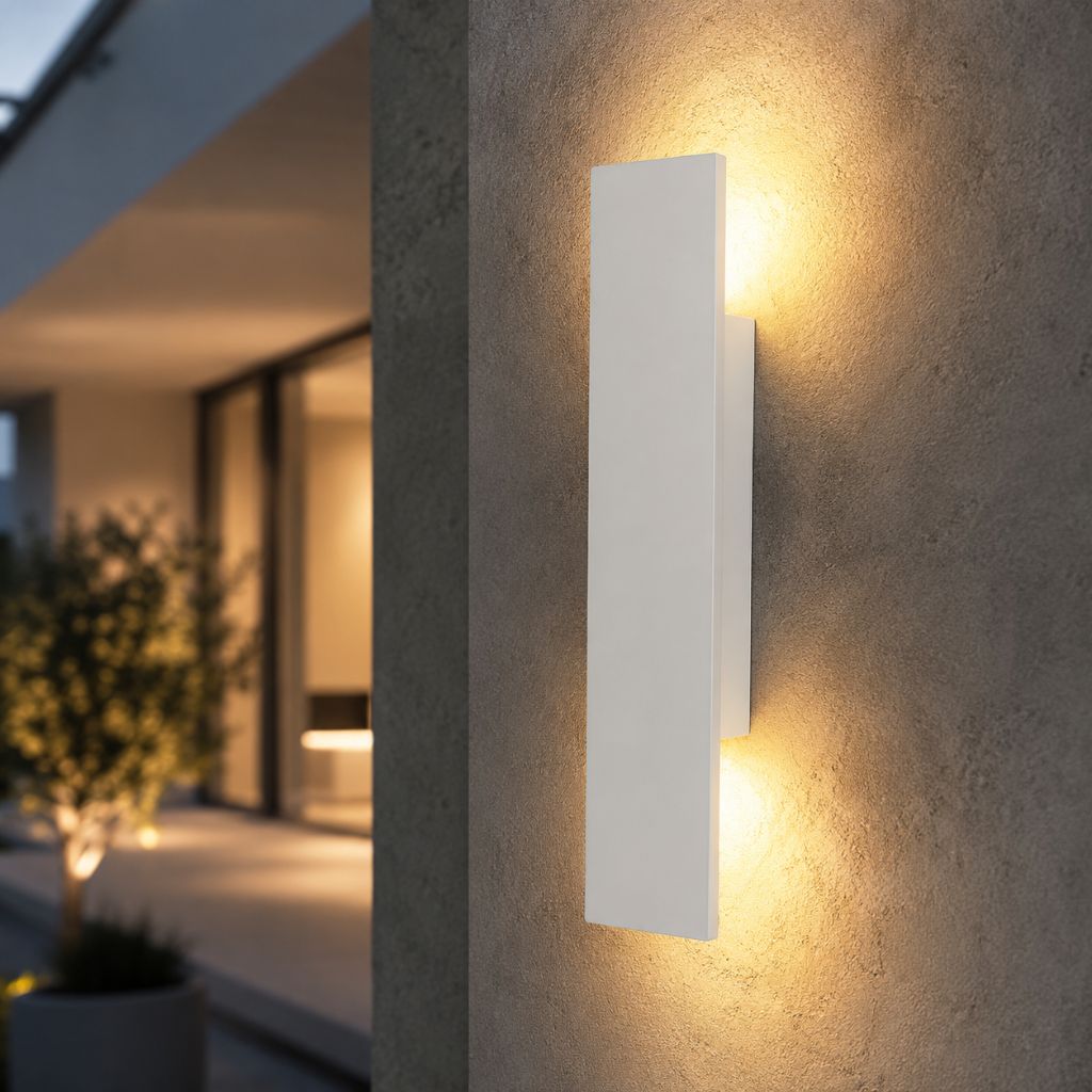 White Weatherproof LED Wall Lights - Outdoor Style and Durability - Tegulane Global