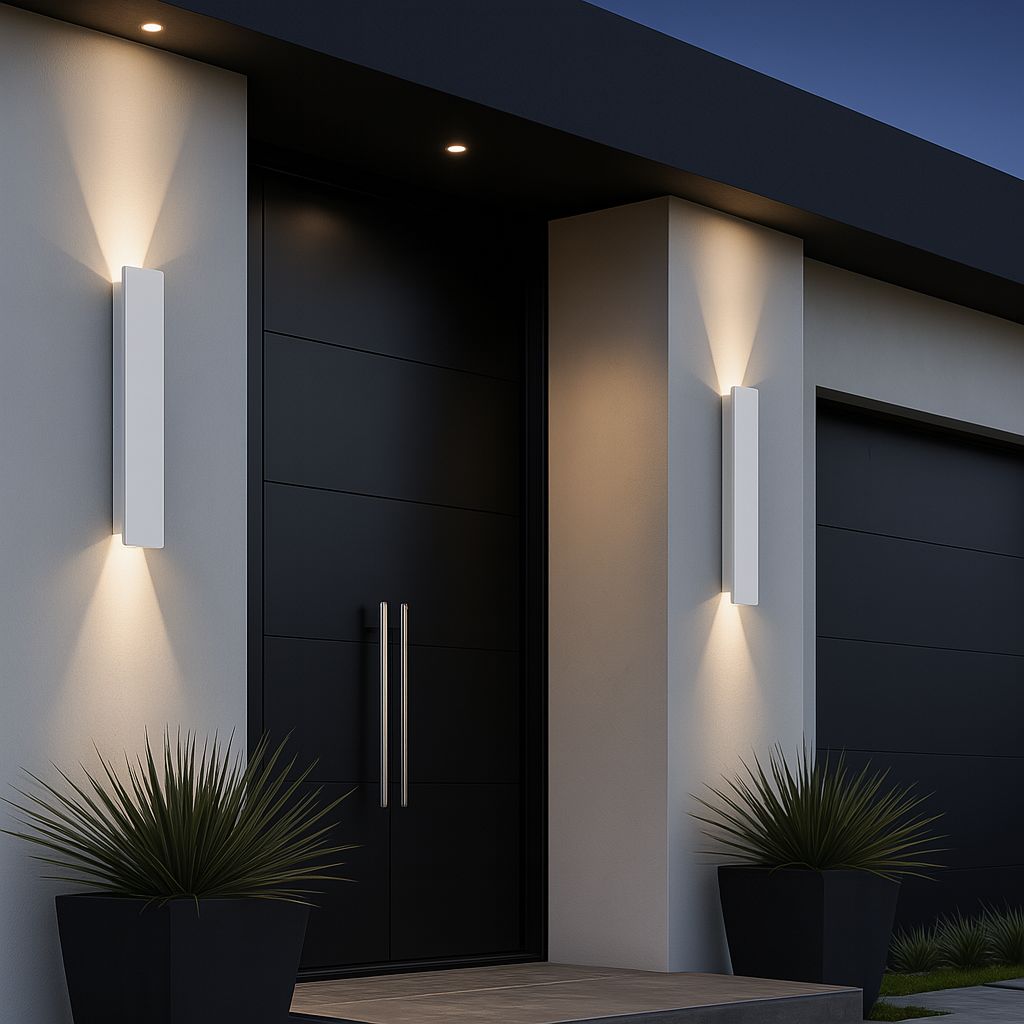 White Weatherproof LED Wall Lights - Outdoor Style and Durability - Tegulane Global