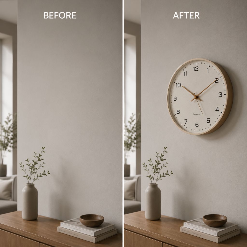 Wooden Wall Clock Scandinavian Minimalist Design - Tegulane Global