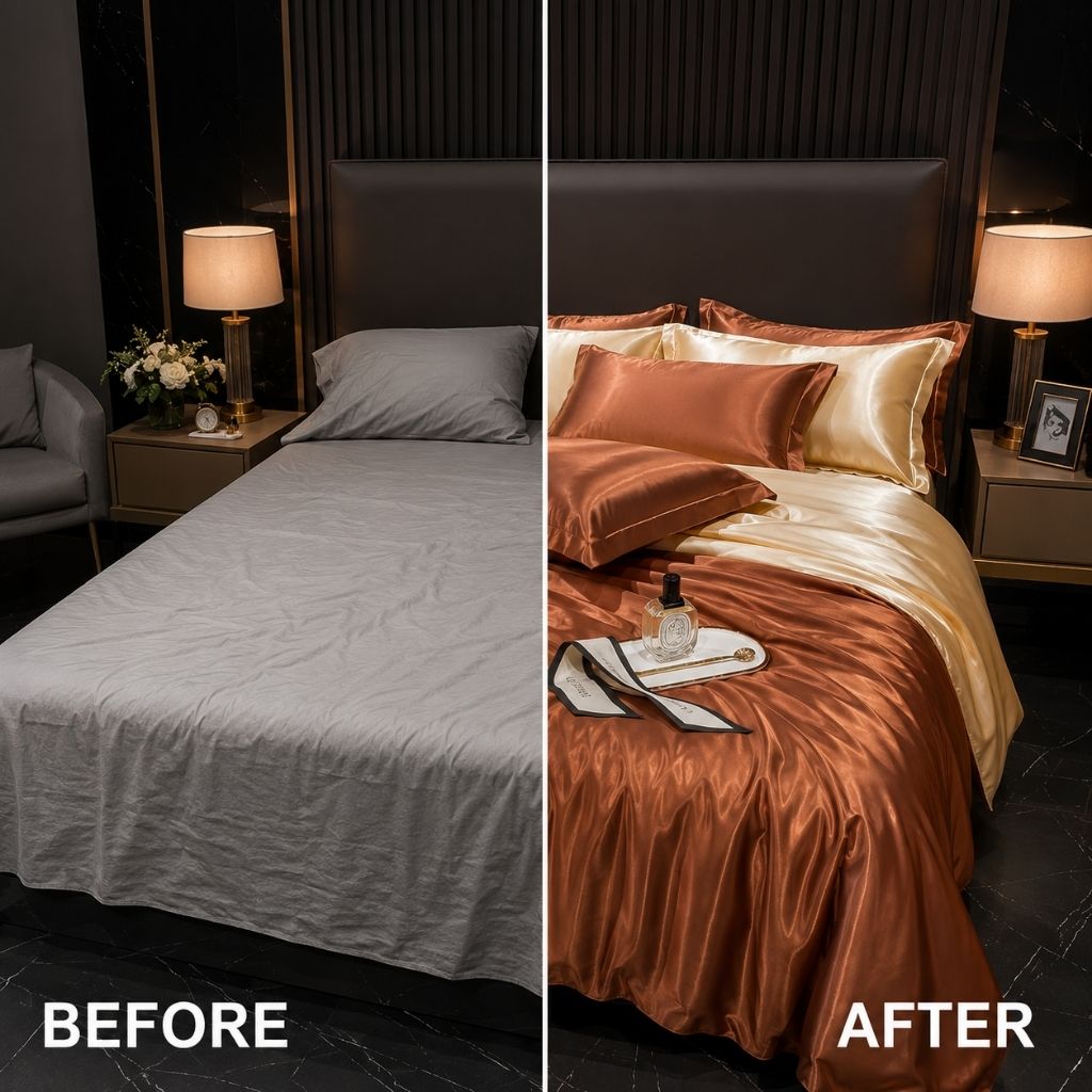 4-Piece Washed Silk Bedding Set