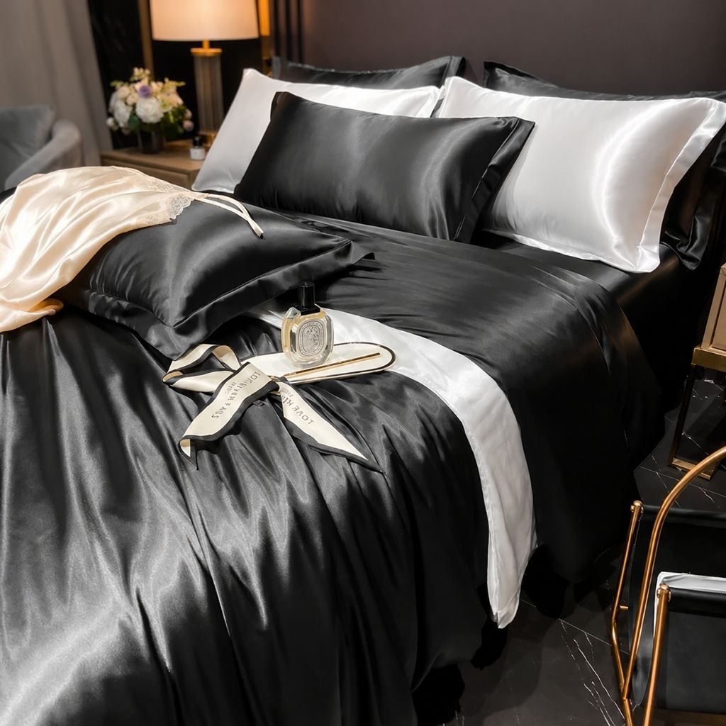 4-Piece Washed Silk Bedding Set