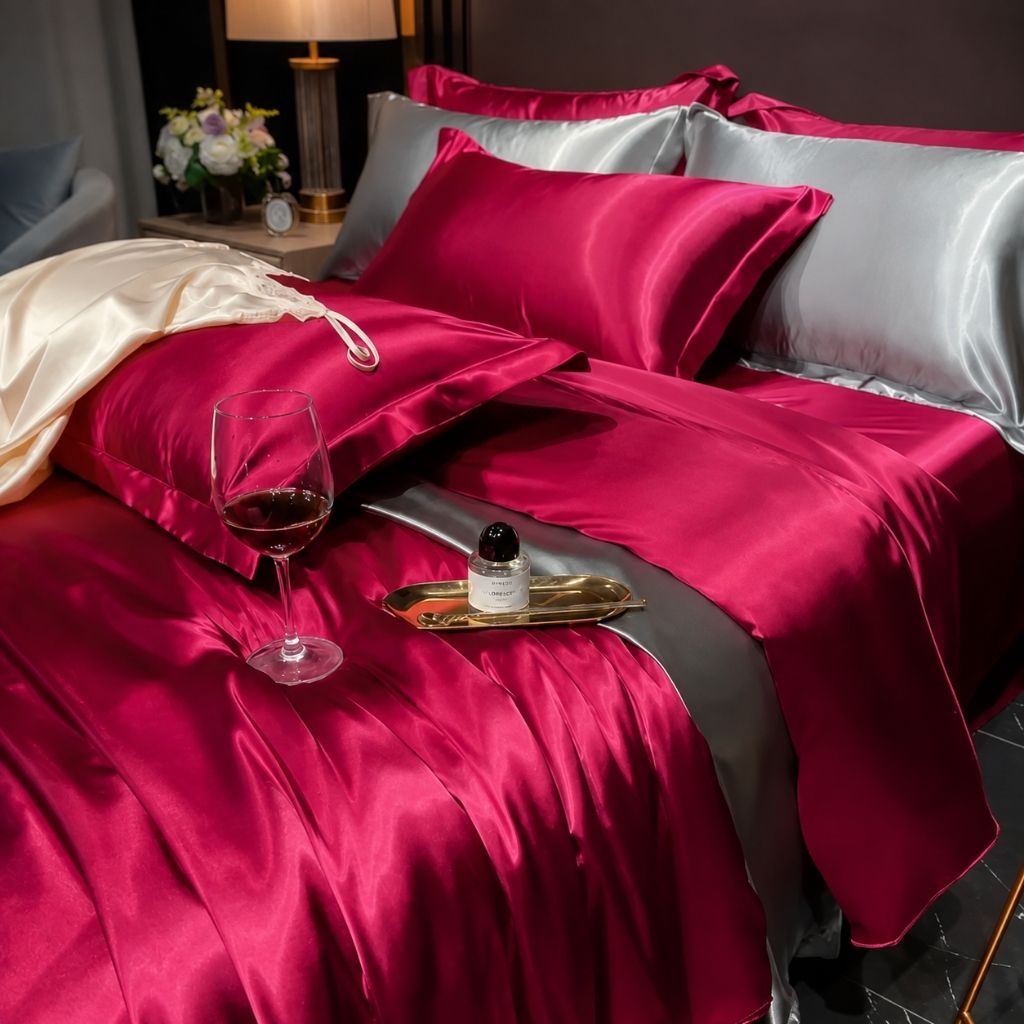 4-Piece Washed Silk Bedding Set