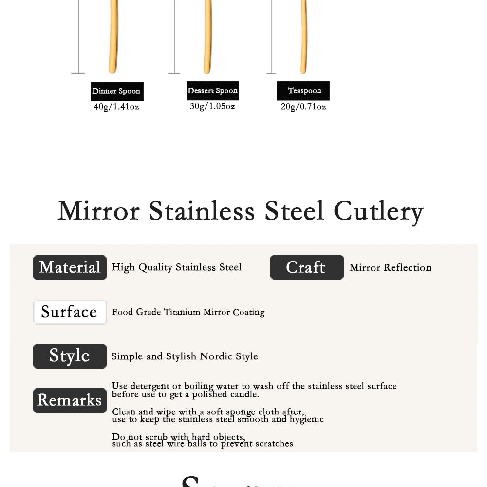4Pcs Western Dinnerware Set Black 304 Stainless Steel Cutlery Kitchen Dinner Knife Fork Spoon Tableware Flatware Dishwasher Safe - Tegulane Global