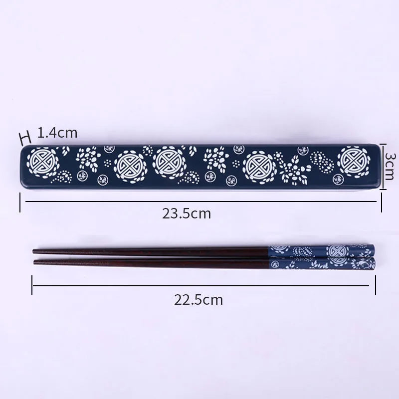 Japanese Chopsticks Natural Ironwood Handmade Value Gift Sushi Chinese Food Reusable Portable Travel Tableware with Box Set - Tegulane Global