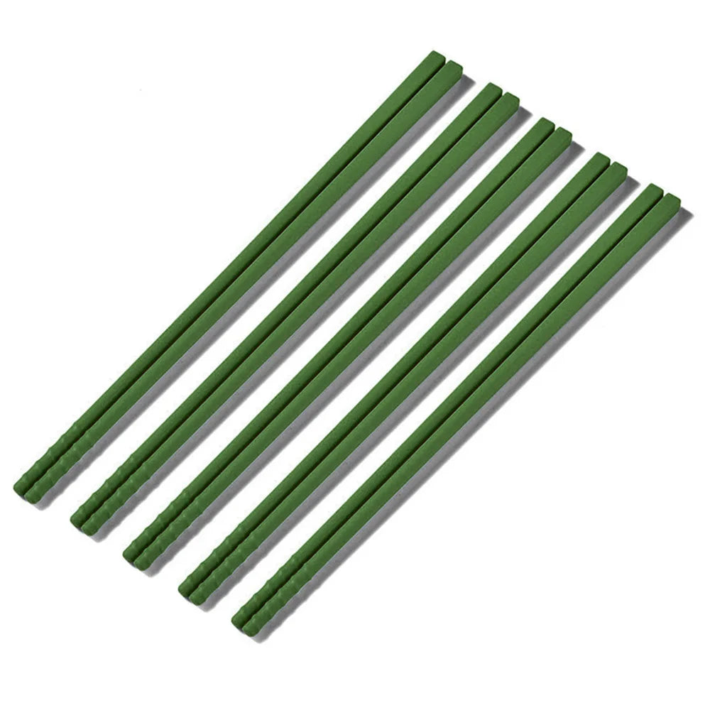 5/8Pairs Silicone Chopsticks Set Japanese Non-slip Chopsticks Noodle Sushi Food Chop Stick Kitchen Tableware Set Gift Dinnerware - Tegulane Global