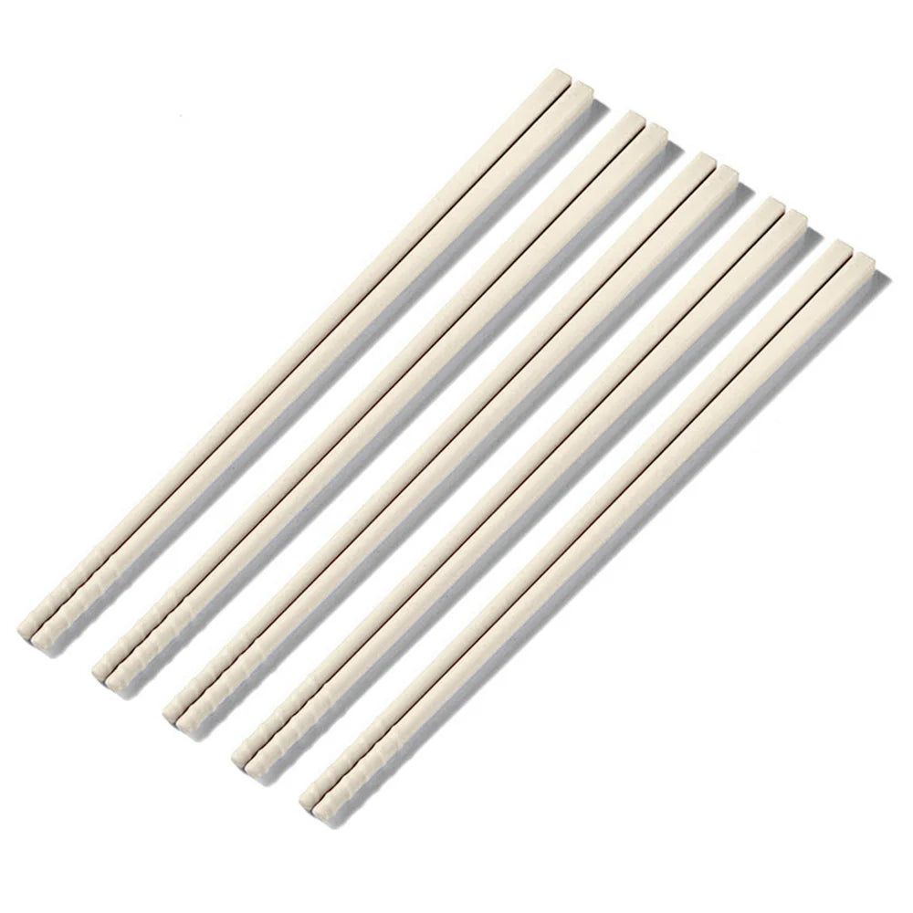 5/8Pairs Silicone Chopsticks Set Japanese Non-slip Chopsticks Noodle Sushi Food Chop Stick Kitchen Tableware Set Gift Dinnerware - Tegulane Global