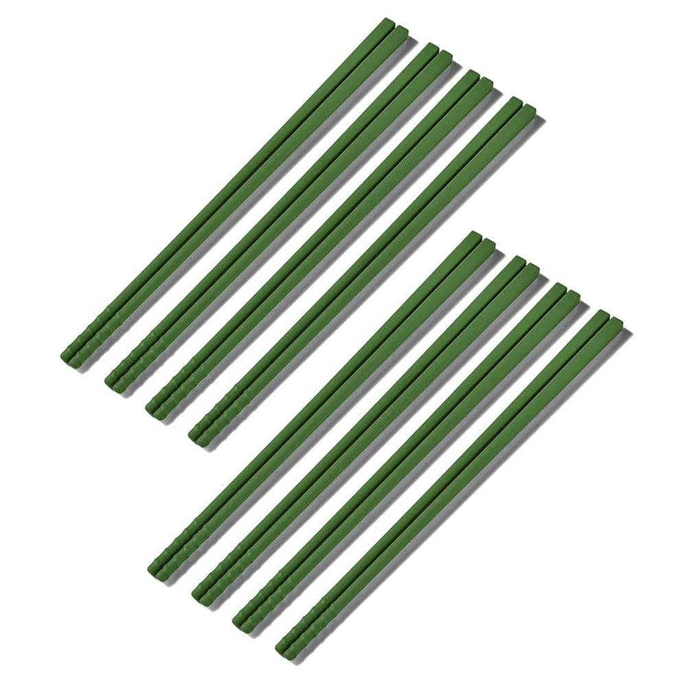 5/8Pairs Silicone Chopsticks Set Japanese Non-slip Chopsticks Noodle Sushi Food Chop Stick Kitchen Tableware Set Gift Dinnerware - Tegulane Global