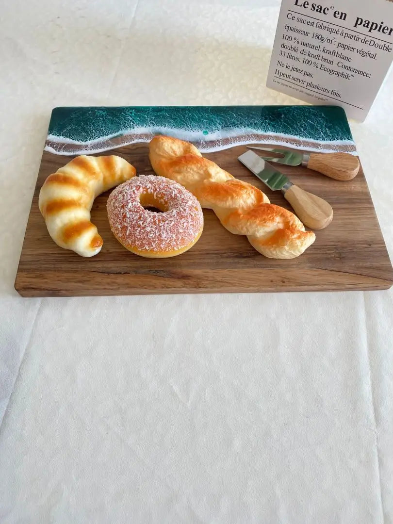 Acacia Wood Cutting Board With Resin Wave & Sea Epoxy Resin Ocean Pan for Kitchen Meal Prep Serving Tray Cheese & Cutting Board - Tegulane Global