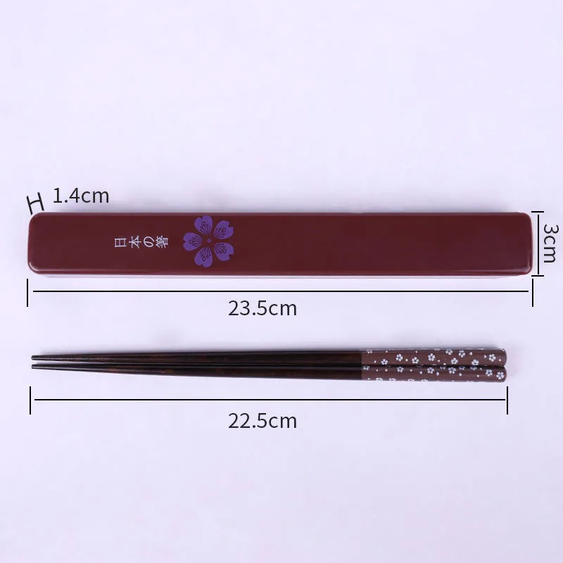 Japanese Chopsticks Natural Ironwood Handmade Value Gift Sushi Chinese Food Reusable Portable Travel Tableware with Box Set - Tegulane Global