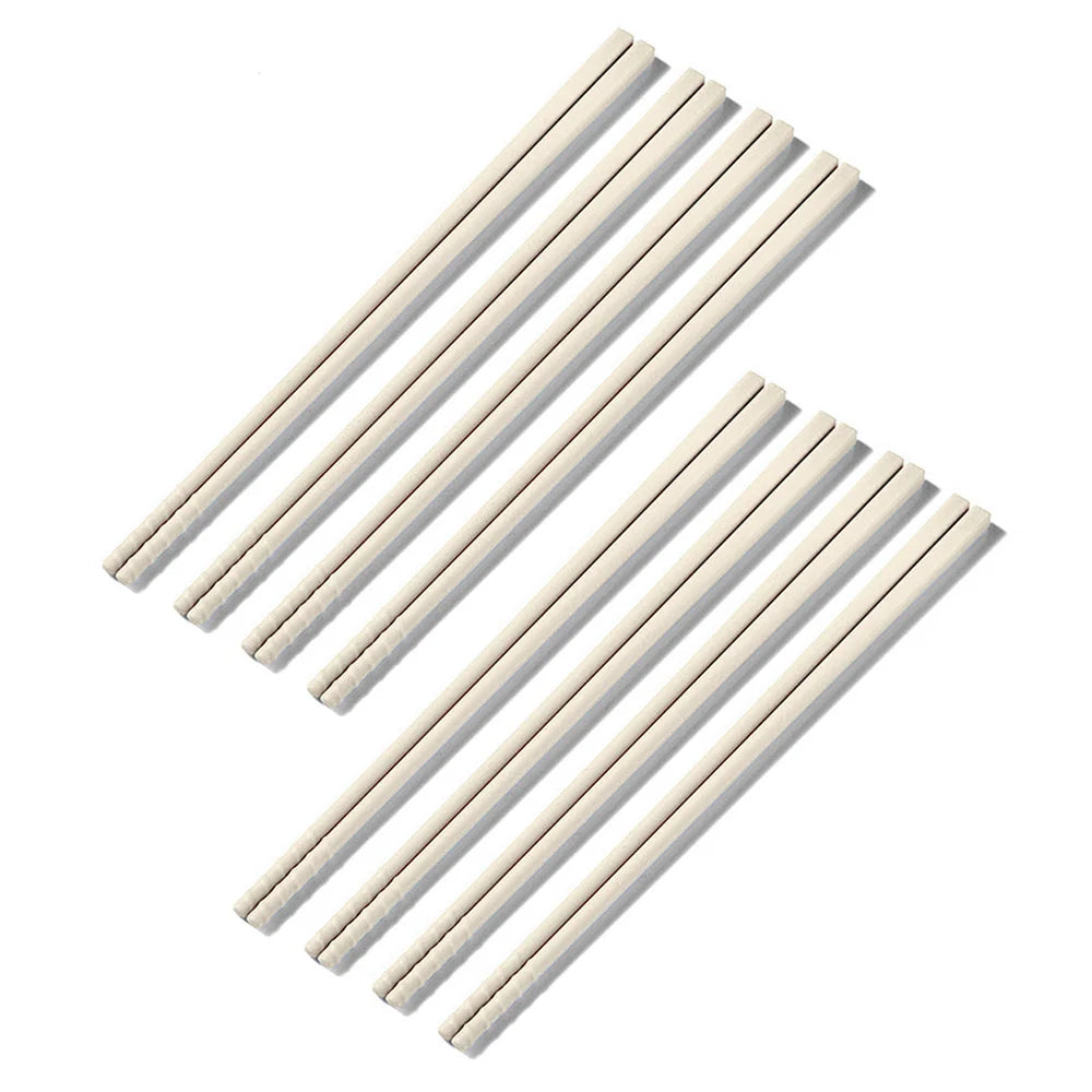 5/8Pairs Silicone Chopsticks Set Japanese Non-slip Chopsticks Noodle Sushi Food Chop Stick Kitchen Tableware Set Gift Dinnerware - Tegulane Global