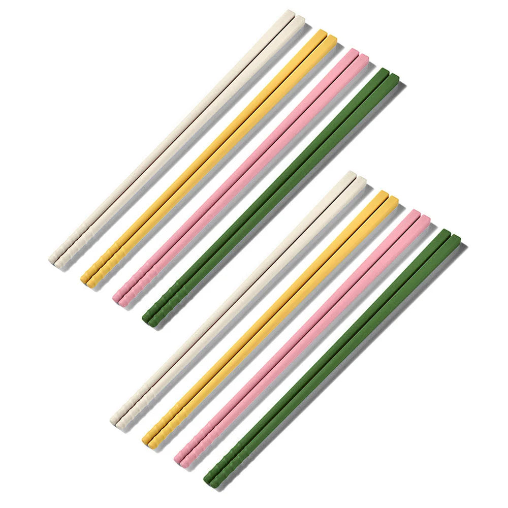 5/8Pairs Silicone Chopsticks Set Japanese Non-slip Chopsticks Noodle Sushi Food Chop Stick Kitchen Tableware Set Gift Dinnerware - Tegulane Global